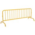 Global Industrial Crowd Control Barrier, Yellow Powder Coated Steel, 102L x 40H 695009